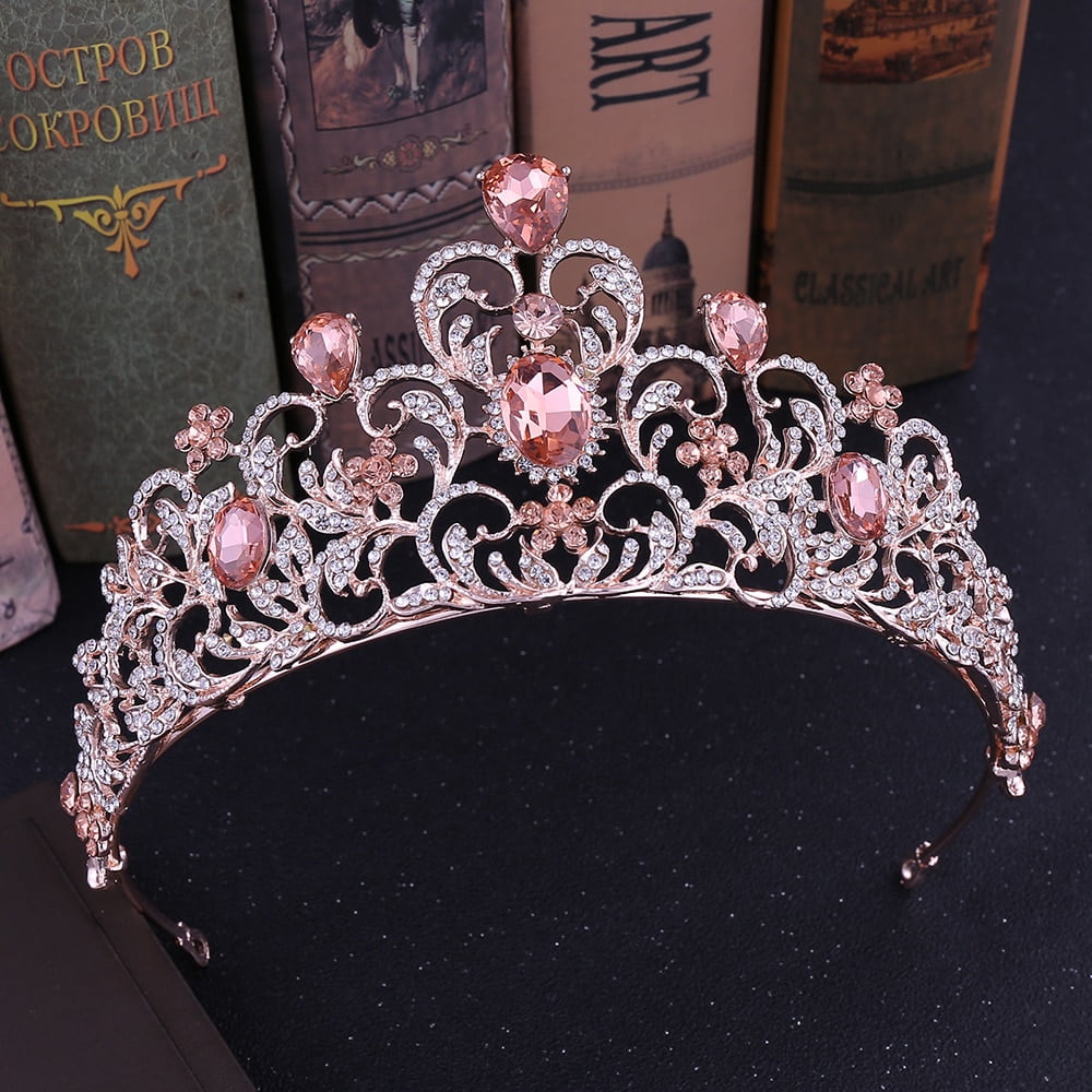 Beautiful Golden Princess Crown With Pink Hearts Stic - vrogue.co